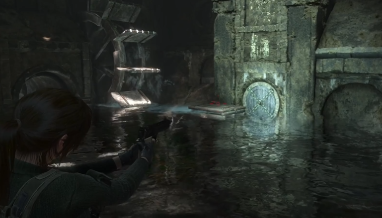 ​古墓丽影怎么把水闸门打开