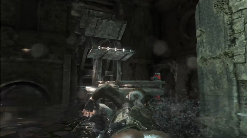 古墓丽影怎么把水闸门打开