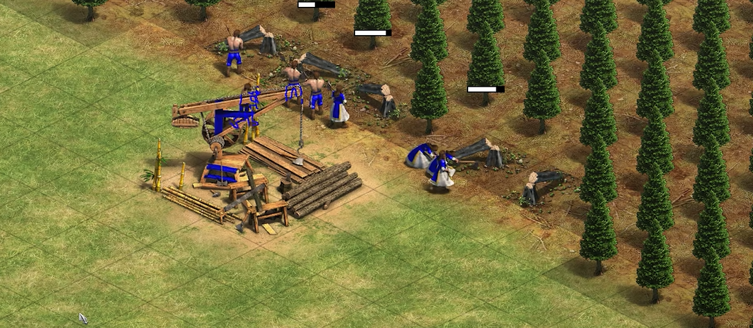 ​帝国时代2如何去除树木