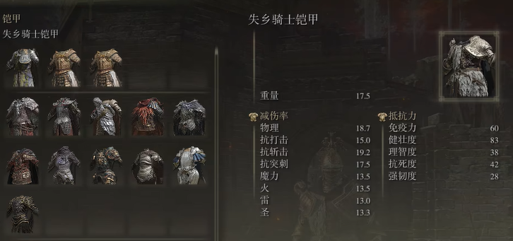 艾尔登法环前期套装推荐哪个好