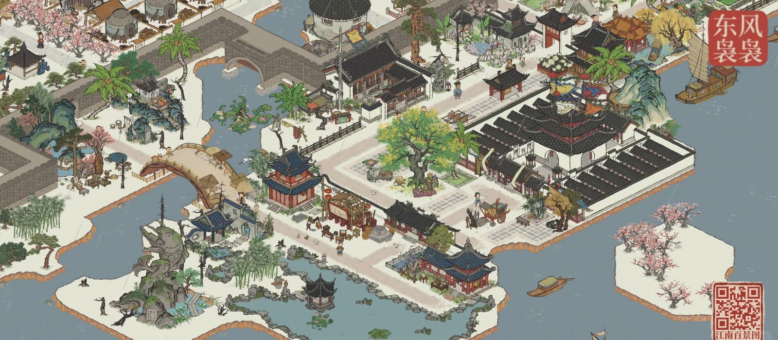 江南百景图碧红桃花在哪