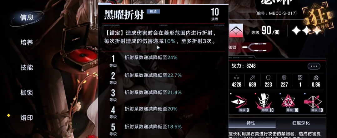 无期迷途瑟琳得培养吗